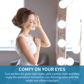 hansang Vanity Light Bulb 5000K Daylight 8 Pack G25 LED Globe Light Bulb for Bathroom Vanity Mirror Decorative,E26 Medium Base, 5W 60W Incandescent Equivalent,500LM,Non-dimmable