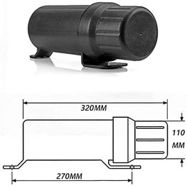 Oldbones Motorcycle Off-Road Waterproof Motorbike Tool Tube Gloves Raincoat Storage Box Cap Holder Tool Repair Box Document Holder with Anti-theft lock Ring Big 110MM