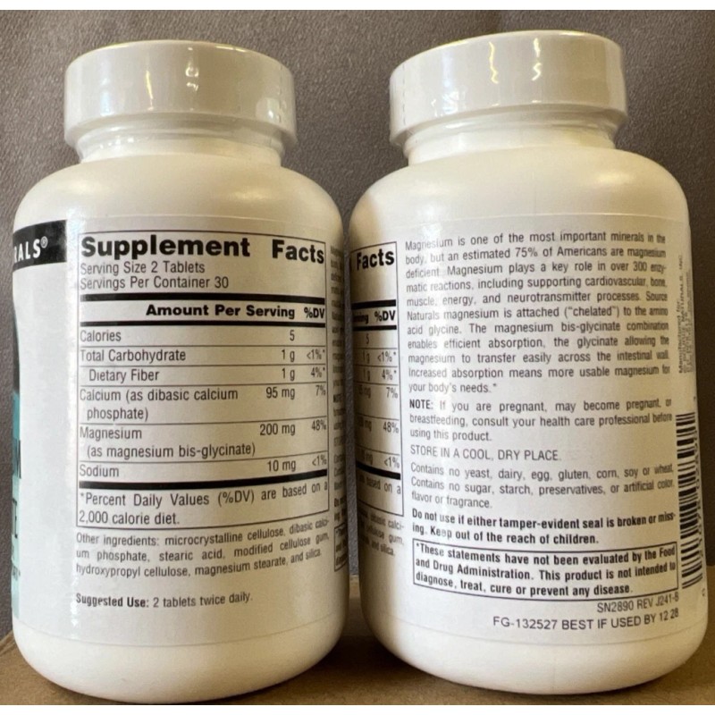 Source Naturals, Inc. 2 pack Source Naturals, Inc. Magnesium Glycinate