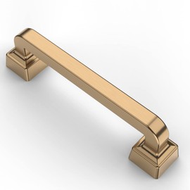 Asidrama 10 Pack 3.75 Inch(96mm) Champagne Bronze Kitchen Cabinet Handles, Brushed Brass Cabinet Pulls Kitchen Cabinet Hardware for Cupboard Gold Drawer Pulls Dresser Handles