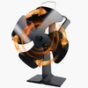 Tomersun 4 Blades Heat Powered Stove Fireplace Fan for Home
