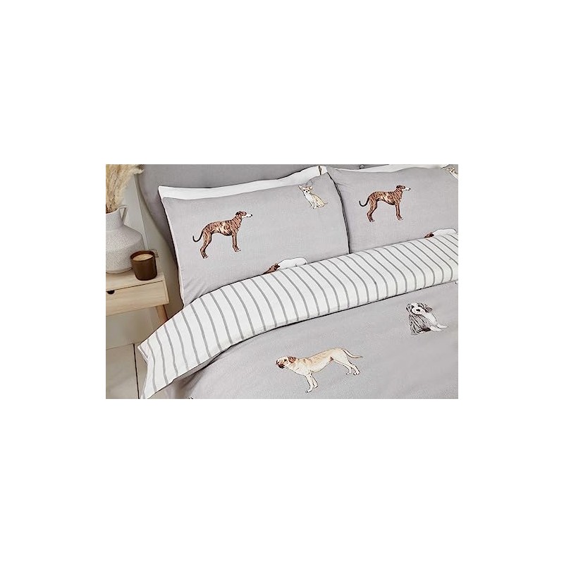 Rapport Home Dog Duvet Cover Set - Pawsome Reversible Microfibre