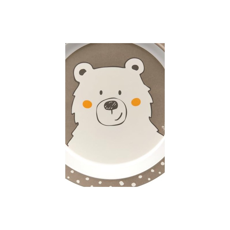 SIGIKID HoniBoni Bear rPET Plate, Brown, One Size, Brown