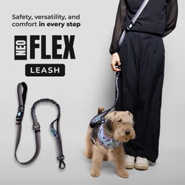 NeoFlex Premium Dog Leash - Stylish Leash for Medium, Small & Large Dogs - Heavy Duty, Wearable Design for You & Dog - Ideal for Pulling Dogs & Large Breeds - Durable & Comfortable - Grey