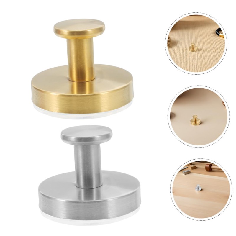 Operitacx 4pcs No Drill Stainless Steel Suction Cup Hooks Strong