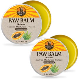 2 Pack Paw Balm for Dog and Cat Pad Balm Dog Nose Cat Butter Paw Moisturizer Wax for Dog Pet Puppy Protect Dry Cracked Paw Foot Heals Restores Paw Elbows with 100% Natural Oil Aloe & Papaya 3.5 Oz