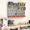 TORACK Metal Pegboard with Peg Board Hooks, Tools Storage Pegboard