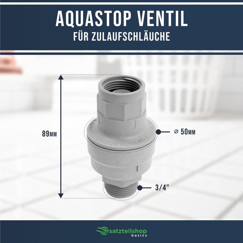 Water Stop Washing Machine Aquastop Valve for Hose 3/4 Inch