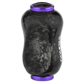 Gomexus F22 Forged Carbon Handle Knob, Lightweight, For Light Games, Daiwa Type, S, Shimano Type A, All Black