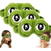 genérico 3D Frog Sleep Mask, Soft Contoured Sleeping Mask, Funny Frog Eye Mask for Sleeping for Home, Office, Travel (3 Pcs) Durabilidad