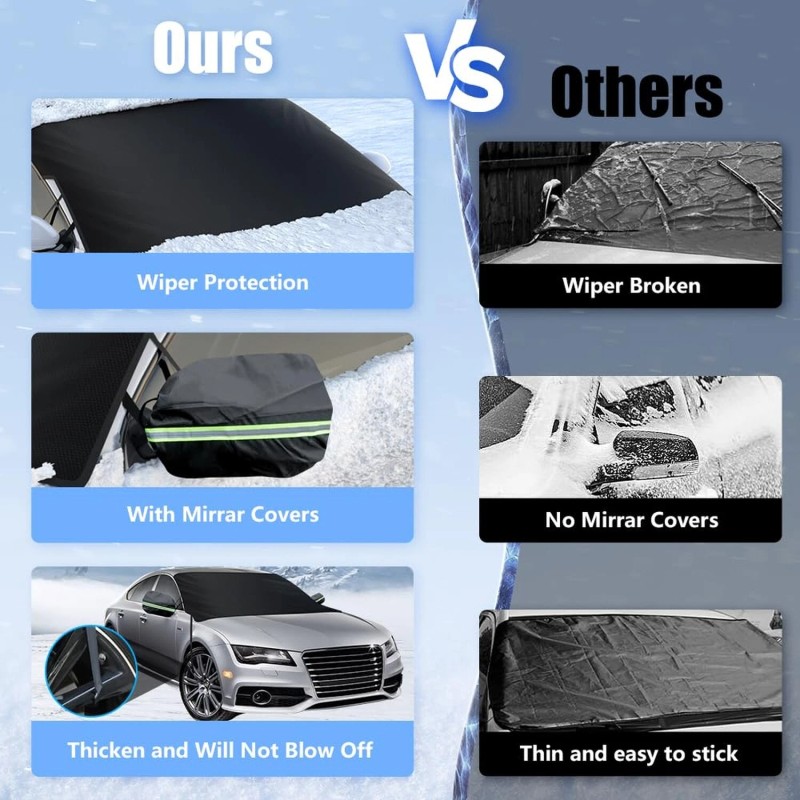 Sompaty Car Windshield Cover for Ice and Snow, Windshield Snow