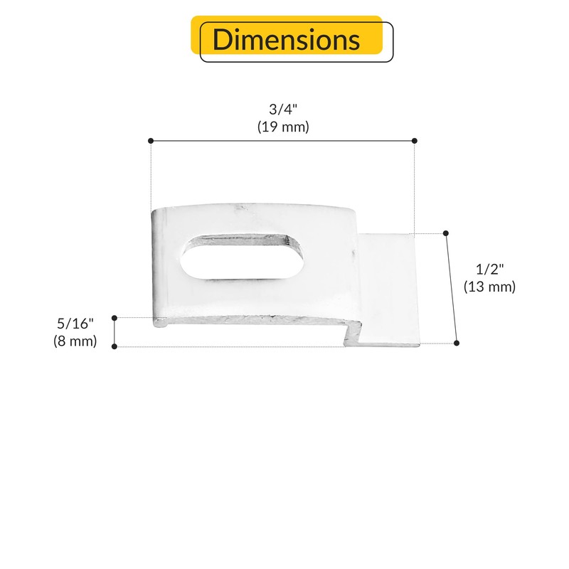 Brixwell 19-108 Door Panel Clip White Finish