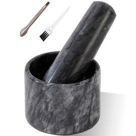 Fasolahome Pill Crusher, 3 inch Pill Crusher Grinder Fine Powder, Large Marble and Pestle Set, Arthritic Hands Pill Grinder