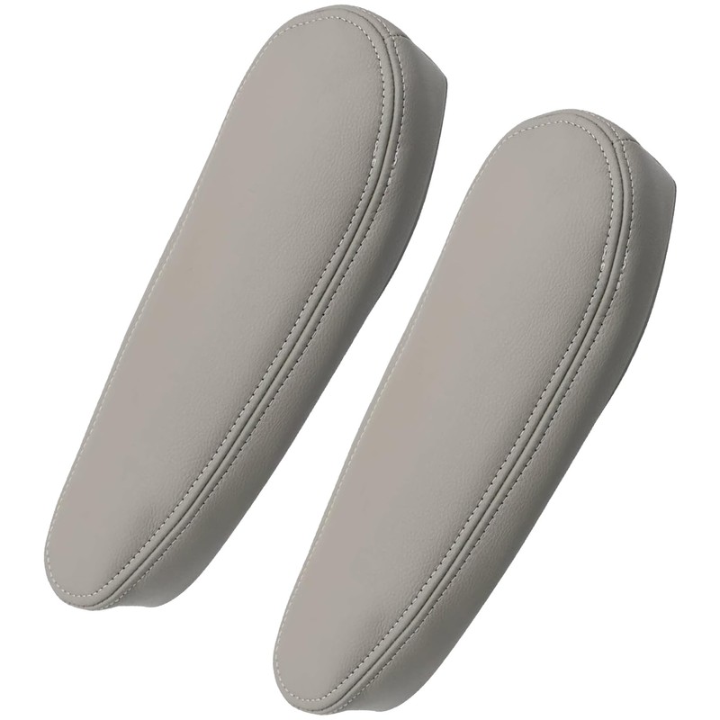 BABERGOU 922 Gray Leather Driver & Passenger Side Armrest Cover
