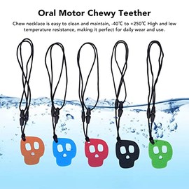 Collar de Masticación Sensorial de Silicona - Paquete de 5 Piezas - Ayuda para el Motor Oral - Masticable