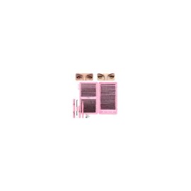 Juego De Pestañas Postizas, Extensiones De Pestañas, 30d-50d Negro D 1.2 Cm 1 Mm