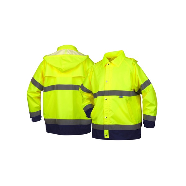 Pyramex RRWJ3110S PU/Poly hi vis jacket - size small