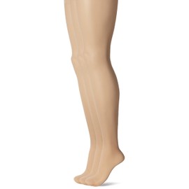 No nonsense womens Great Shapes Active Sheer Tight With Graduated Compression Hosiery, Beige Mist - 3 Pair Pack, D US