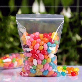 YOFADCI Zip Bags Plastic Clear Resealable Food Bags Zipper Kitchen Household Storage Candy Small Items Jewelry Minerals Vitamins