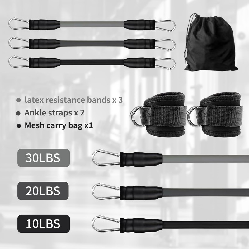 Ankle Resistance Bands with Cuffs for Leg and Butt Workout,