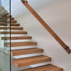 Wood Handrails, Indoor Non-Slip Staircase Handrail,Retro Rustic Wall Mount Railings