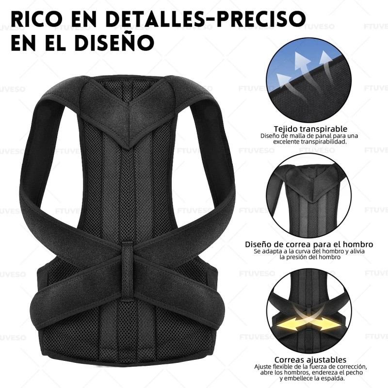 Corrector Postura Espalda Para Hombre Y Mujer Ajustable Faja