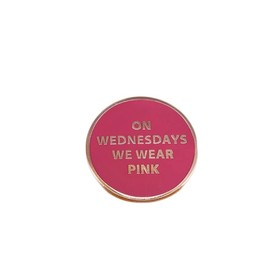 On Wednesdays We Wear Pink Lapel Pin Brooch Mean Girls Button Badge Exquisite Jewelry Accessories