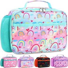 RHCPFOVR Kids Lunch Bag - Insulated Lunch Box for Boys Girls,Washable Lunch Bag and Reusable Toddler Leak-proof Lunchbox for School and Daycare
