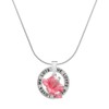 Delight Jewelry Silvertone Hot Pink Hibiscus Flower - Silvertone He