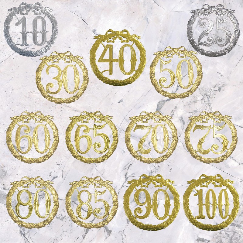 Walter Kunze Design Dresden Party Anniversary Jubilee Number 100, 9-1/2-Inch,