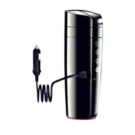 Baceyong 12V 350ML Portable Travel Electric Cup, 12V 80W Electric Kettles, Compact Travel Car Electric Water Cup, with 304 Stainless Steel Liner, One Key Operation, for Hot Water Coffee Tea