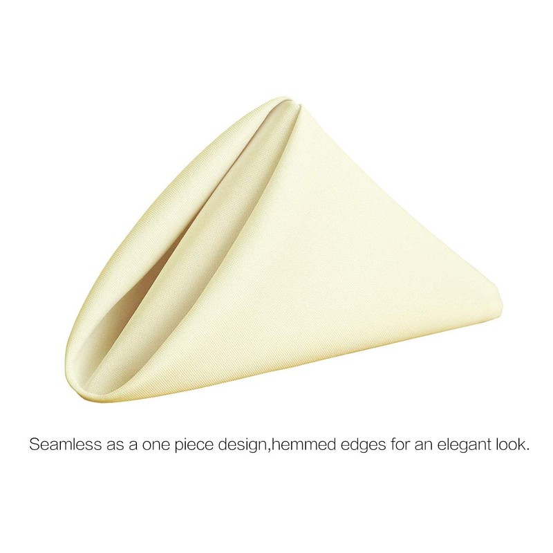 Surmente 17-Inch Polyester Cloth Napkins Linen Dinner Napkins - Set