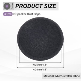 MECCANIXITY 4 Pcs Speaker Dust Cap 38mm/1.5" Outer Diameter Oiled Cloth Cap Dome Cap Subwoofer Coil Cover Caps for Speaker Accessories Repairing
