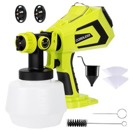 Cordless Paint Sprayer for Ryobi 18V Battery,1200ml Container Power Paint & HVLP Sprayers,Paint Sprayer Gun for House Painting, Fence, Door, Cabinets, Walls, Chairs etc(Battery NOT Included)