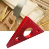 DEBBD Aluminium Alloy Angle Ruler DIY Woodworking Triangle Ruler Measuring