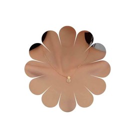 Allereya Vintage Hollow Pineapple Pendant Necklace Metal Pineapple Necklace Gold Fruit Choker Necklace Gold Minimal Necklace Jewelry for Women and Girls