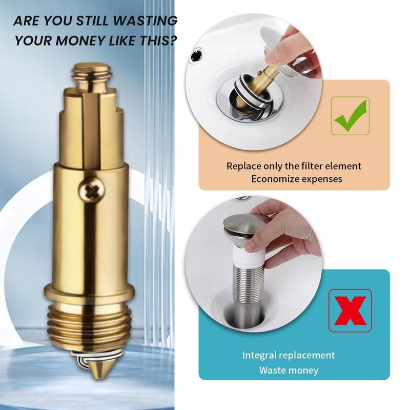 2 Pcs Basin Sink Clicker Pop Up Bolt Bath Sink