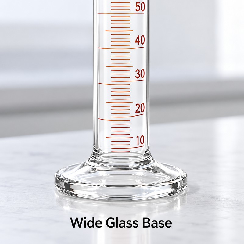2 Pack 50mL Glass Graduated Measuring Cylinders with Metric Scale