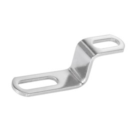 HOPESPANNER 20mm 30mm 0.8" 1.18" Motorcycle Exhaust Pipe Bracket Z Shape Muffler Mounting Clamp Stainless Steel Silver Tone Vehicle Components