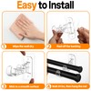 Antimbee 6-Pack Double Curtain Rod Bracket, Adhesive No Drill Curtain