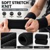 Sports Wrist Sweatbands for Workout – Soft Stretch Knit Sweat