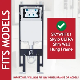 SPARES2GO Luxury Concealed Toilet Cistern Flush Plate Kit for Skylo Wall Hung Frame (Brushed Nickel, 245mm x 165mm)