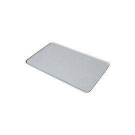 Croc Liner Silicone Pet Feeding Mat, Waterproof, Raised Edge, Dishwasher Safe, Pet Placemat Tray (Medium-Grey)