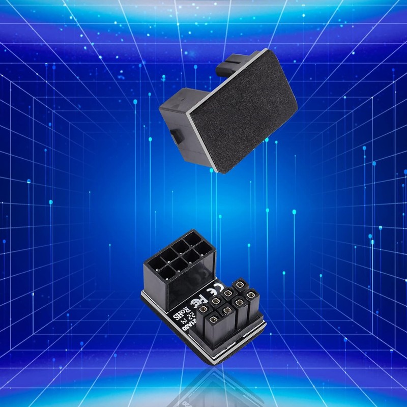 YAODHAOD ATX 8Pin U Turn,180 Degree Angled Power Adapter for