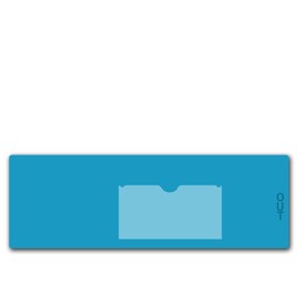 Doctor Stuff - Economy Vinyl Outguides with Charge Out Slip Pocket, Plastic File Folder, Letter Size 4" x 13", Light Blue, 25/Box