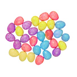 Lizzy 1 x 30pc Easter Decorative Glitter Eggs | Easter Activity,Mini Sparkly Eggs for Easter Basket Decoration, Arts and Crafts for Kids, DIY Easter Home and Party