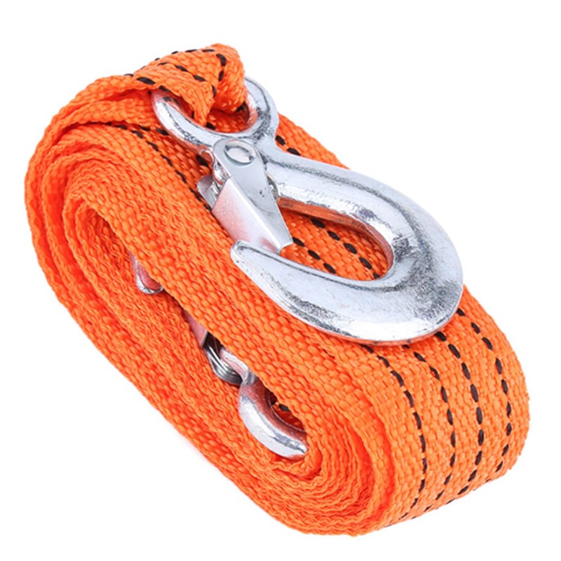 4 Meter Duty 3 Ton Towing Strap with Hooks -