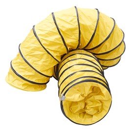 10Inch 16FT PVC Flexible Duct Hose, HVAC Duct Hosing with D-Ring & Ajustable Rope for Utility Blower Fan, Ventilation, Exhaust, Drying, and Cooling Applications (10IN-16FT)