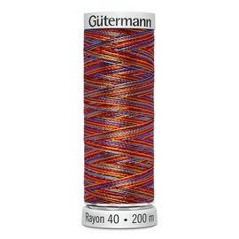 No.40 Sulky Rayon Maschinen-Stickgarn, Marineblau, Orange, 200 m