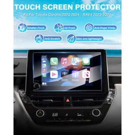 Karltys [Upgrade] 2 Pack 2023~2026 Toyota Corolla/Corolla Cross/RAV4 8-Inch Screen Protector [No Glare & Fingerprint] for Touchscreen Navigation Protective Glass Cover